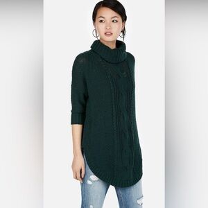 Express Evergreen Cable Knit Sweater - Size Small